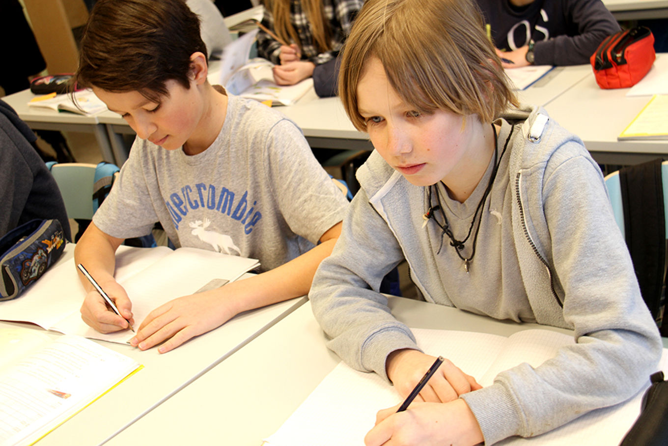 Foto: Heidi M. Skjebstad Elever arbeider i klasserom. (Foto: Heidi M. Skjebstad)